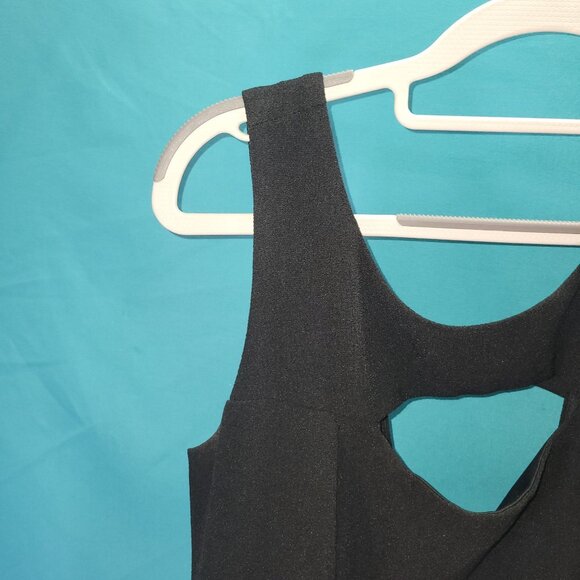 Black Sleeveless Dress With Lace Hem & Bow Back Design By Pink Owl Size S - Picture 13 of 15